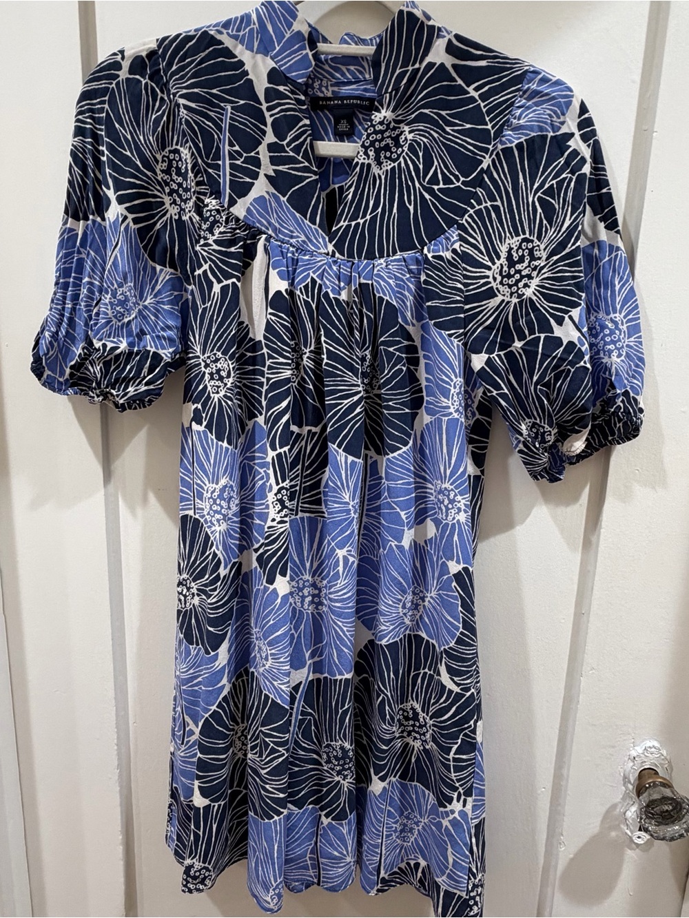 Banana Republic Blue and White Floral Mini Dress